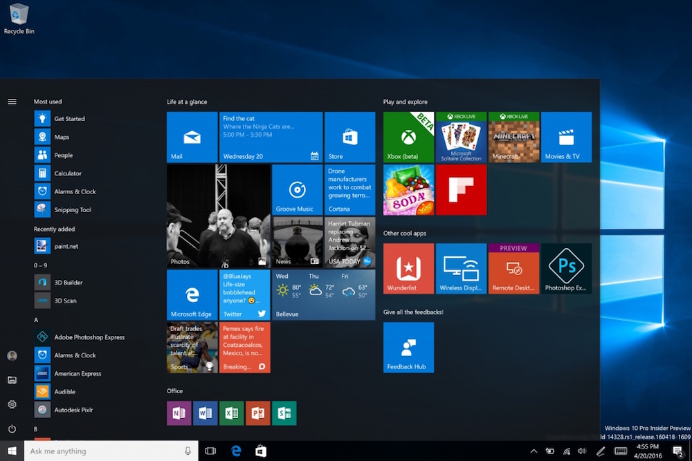 Microsoft publie la build 18317 de Windows 10 Insider Preview 19H1 en Fast Ring Avec Cortana dissocié de l'interface de recherche classique