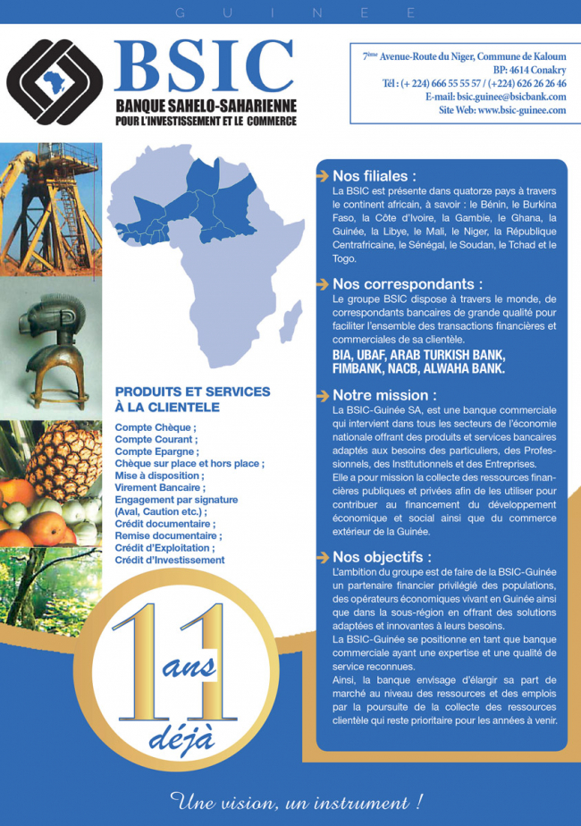 BSIC GUINEE (BANQUE SAHELO SAHARIENNE POUR L'INVESTISSEMENT ET LE COMMERCE)