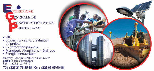 EGCP (ENTREPRISE GENERALE DE CONSTRUCTION ET DE PRESTATIONS)