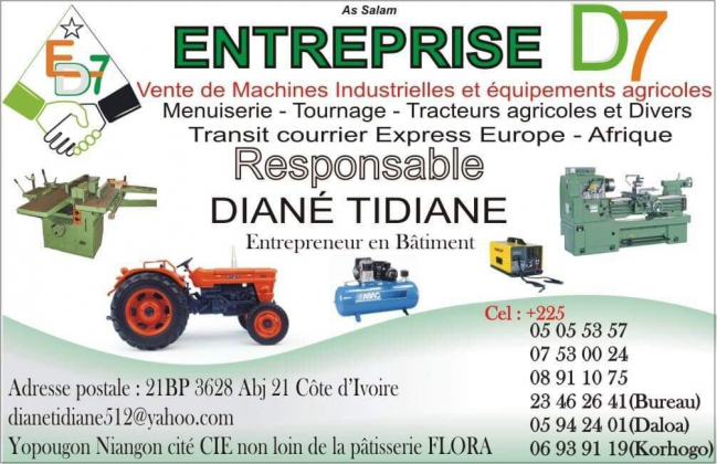 ENTREPRISE D7 Sarl