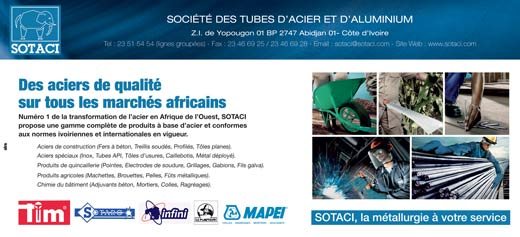 SOTACI (SOCIETE DES TUBES D'ACIER ET D'ALUMINIUM DE CI)